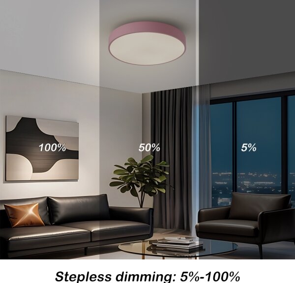 Brilagi - димируемо LED таванно осветително тяло POOL LED/36W/230V 3000-6000K 30 cm розово+ДУ