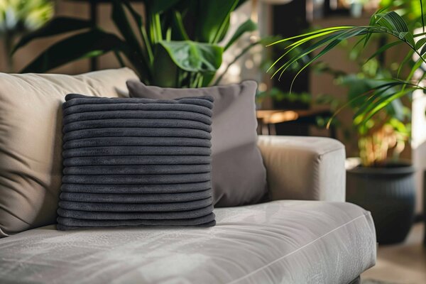 Декоративна възглавница Plush Cushion PLC 500, 45x45, графит