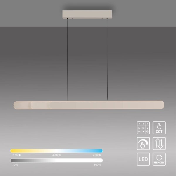 Schöner Wohnen 12577-39 - димируем LED полилей на кабел ADRIANA 2xLED/24W/230V сив