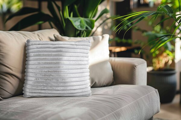 Декоративна възглавница Plush Cushion PLC 500, 45x45, сребрист