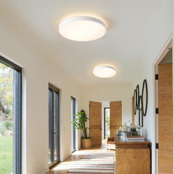 Brilagi - LED димируемо осветително тяло GLASS POOL DOUBLE LED/48W/230V 40 см бяло + дистанционно управление