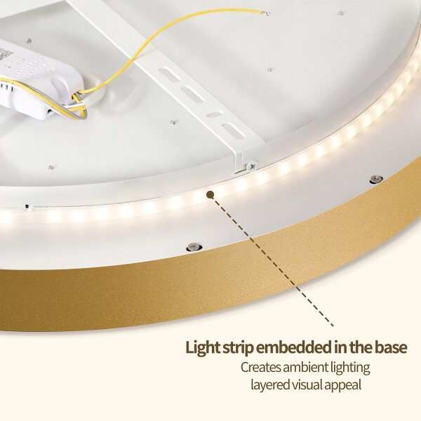 Brilagi - димируемо осветително тяло GLASS POOL DOUBLE LED/80W/230V 60 см златисто + дистанционно управление
