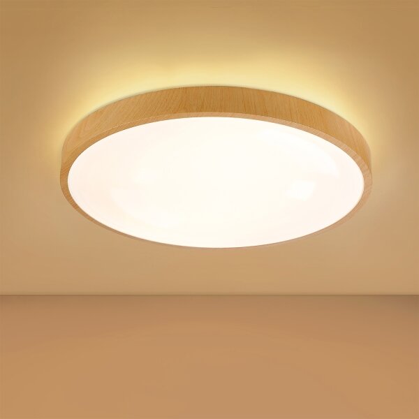 Brilagi-LED димируемо осветително тяло GLASS POOL DOUBLE LED/60W/230V 50 cm дървен декор +ДУ