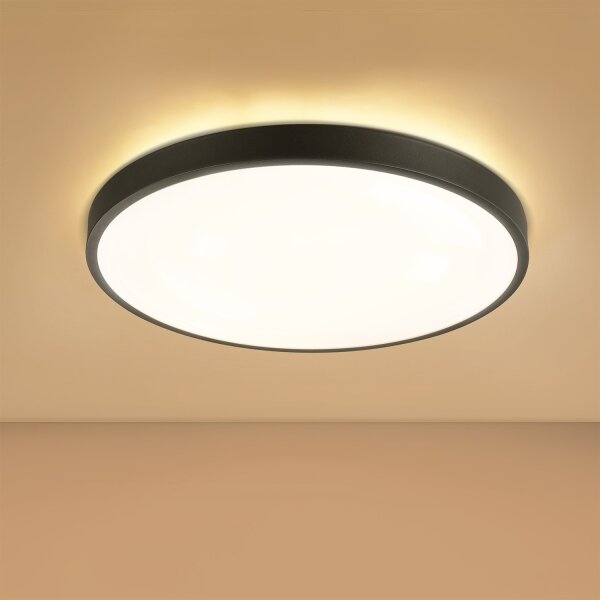Brilagi - LED димируемо осветително тяло GLASS POOL DOUBLE LED/60W/230V 50 cm черно + дистанционно управление