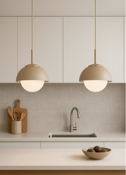 Brilagi - Полилей на кабел COSMO 1xE27/60W/230V Ø 18 cm бежово/златно