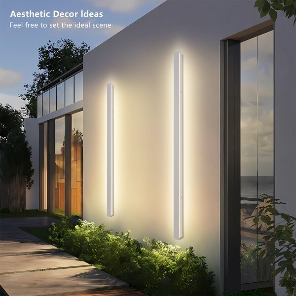 Brilagi - LED външно стенно осветително тяло LINEAR LED/32W/230V 3000K IP65 140 см бяло CRI 90