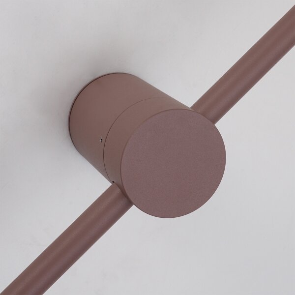 Brilagi - LED външен стенен аплик AURA LED/12W/230V 3000K IP54 65 cm кафяв CRI 90