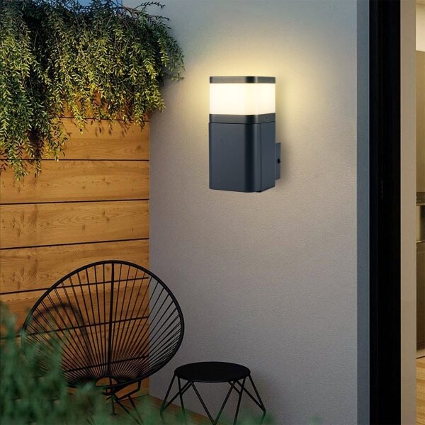 Brilagi - Външна стенна лампа с SCHUKO контакт PILLAR 1xG9/11W/230V IP44 антрацит