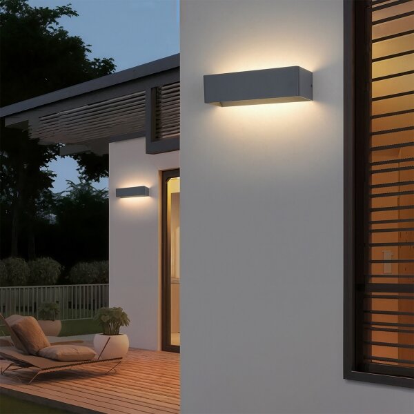 Brilagi -LED Външно стенно осветително тяло DONNANI LED/12W/230V 30 см антрацит IP44