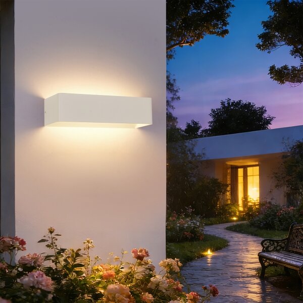 Brilagi - LED външно стенно осветително тяло DONNANI LED/12W/230V 30 см бяло IP44