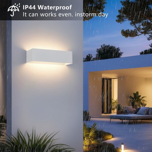 Brilagi - LED външно стенно осветително тяло DONNANI LED/12W/230V бяло IP44