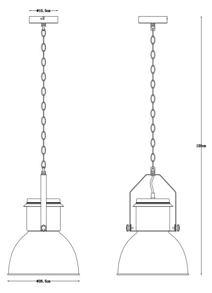 Globo 15281 - Висящ на верига полилей KUTUM 1xE27/40W/230V