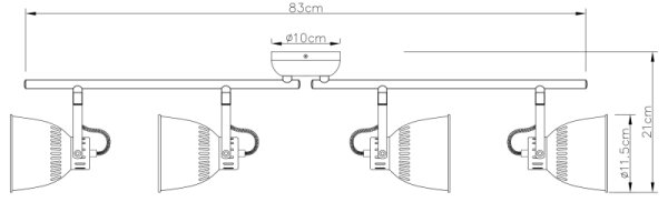 Globo 54651-4 - Спот HERNAN 4xE14/40W/230V