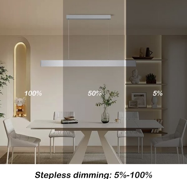 Brilagi - LED Димируем пендел SLIMLINE LED/40W/230V 3000-6000K сребрист + д.у