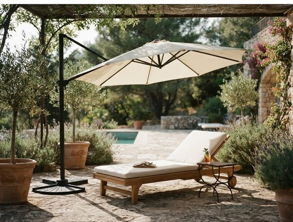 Кремав чадър 300x300 cm Deluxe – Garden Pleasure