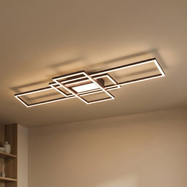 Trio Lighting LED лампа за таван Irvine 3 000-6 500 К, антрацит, Затъмняване, Черен, Дневна/трапезария, Метал, Модерен