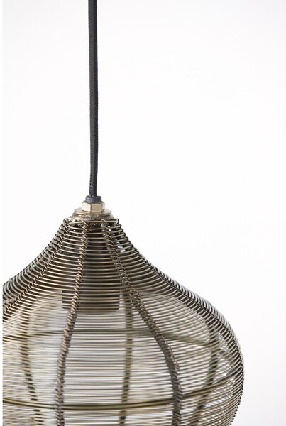 Метално висящо осветително тяло в бронзов цвят ø 27 cm Alvaro – Light & Living
