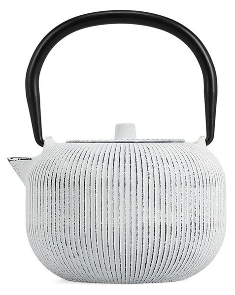 Черно-бял чугунен чайник с цедка 350 ml Sencha – S|P Collection