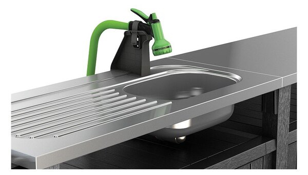Градинска кухня от декор от ясен 237x52 cm Unity Chef – Keter