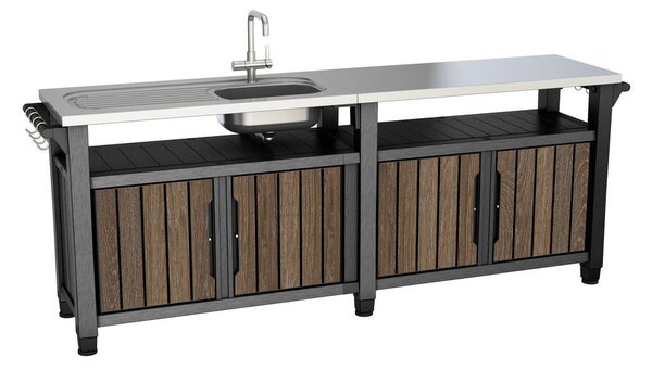 Градинска кухня от декор от орех 237x52 cm Unity Chef – Keter
