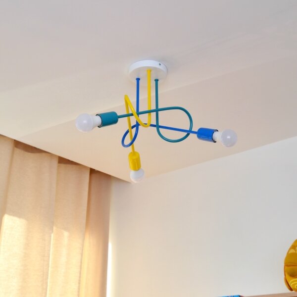 LED детски плафониер OXFORD 3xE27/15W/230V