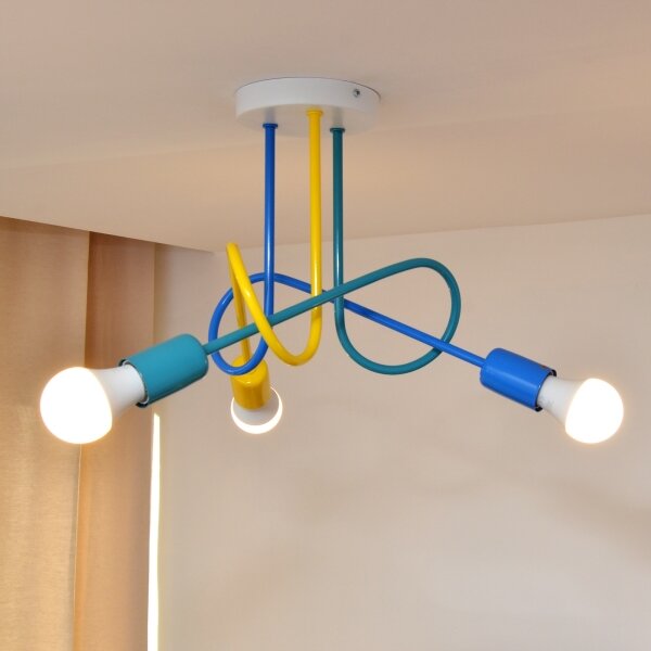 LED детски плафониер OXFORD 3xE27/15W/230V