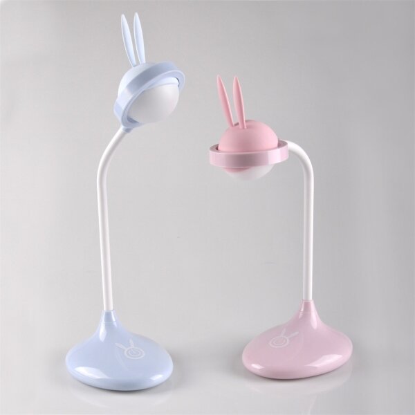 LED Детска сензорна лампа RABBIT LED/0,4W/5V 3000/6500K синя + USB