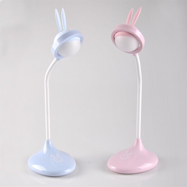LED Детска сензорна лампа RABBIT LED/0,4W/5V 3000/6500K синя + USB
