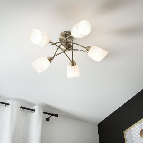 Полилей за повърхностен монтаж DONNA 5xE27/60W/230V патина