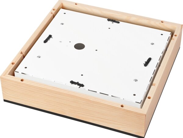 Плафон NATURAL SQUARE 4xE27/15W/230V 39x39 см бор/черен