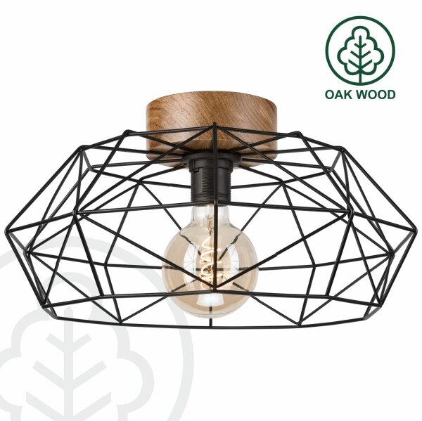 Brilagi - Плафон WOODY BASKET 1xE27/60W/230V дъб