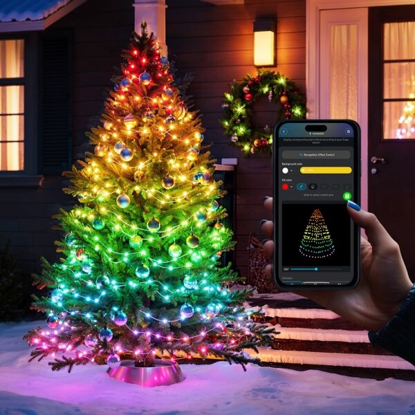 Govee - LED RGBICW Екстериорен коледни лампички 2700-6500K 20m Wi-Fi Matter IP66
