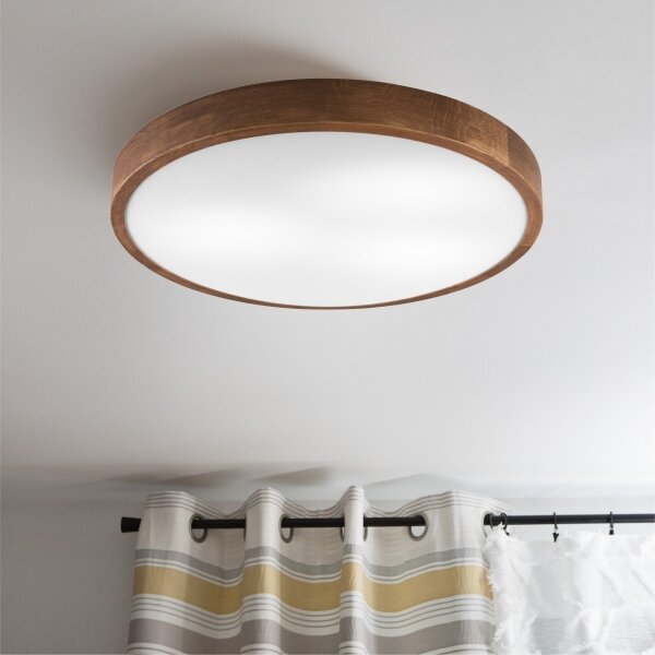 Brilagi - LED таванно осветително CARVALHO SLIM 3xE27/60W/230V дъб череша Ø47 см