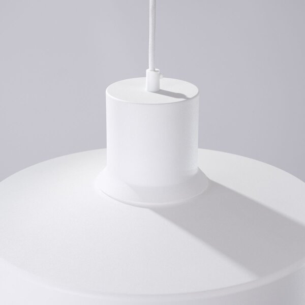 Sollux SL.1702 - Пендел BILO 1xE27/15W/230V Ø 35 см бял