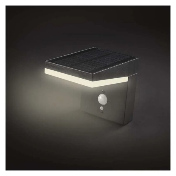 LED соларен стенен фенер с сензор LED/4,4W/3,7V 2200 mAh IP44