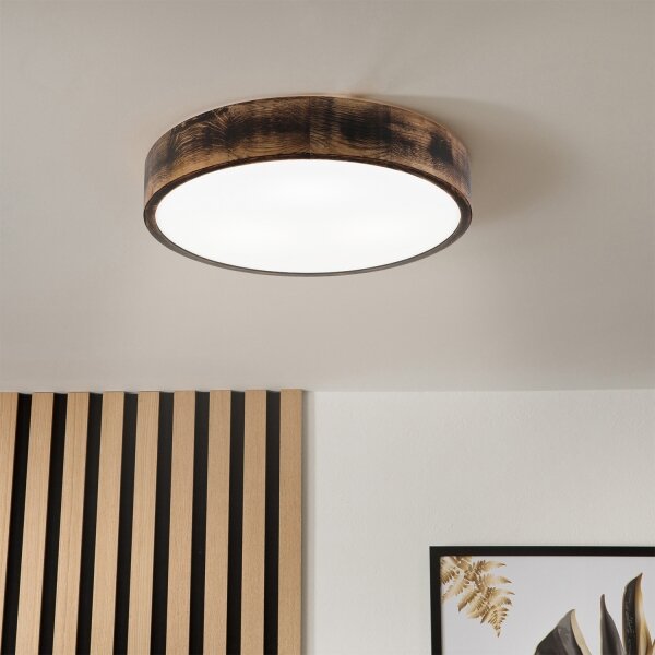 Brilagi - LED таванно осветително тяло CARVALHO SMOKEY LED/36W/230V, дъб, диам. 47,5 см