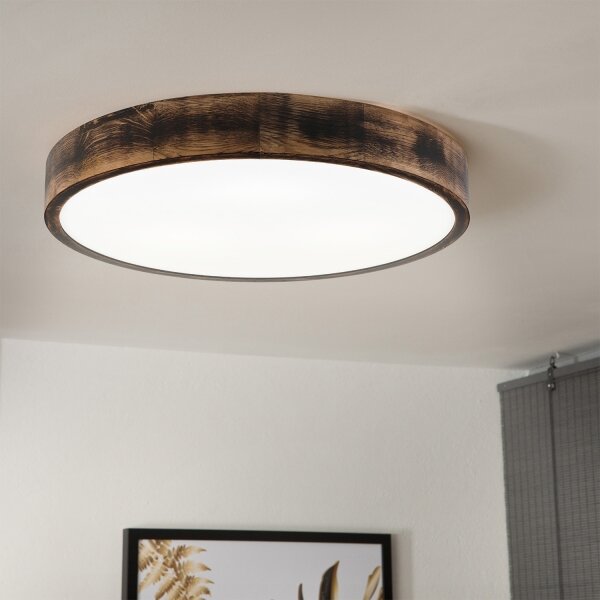 Brilagi - LED таванно осветително тяло CARVALHO SMOKEY LED/36W/230V, дъб, диам. 47,5 см