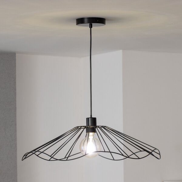 Brilagi - LED полилей на кабел CERIA WIRE 1xE27/40W/230V Ø 60 см черен