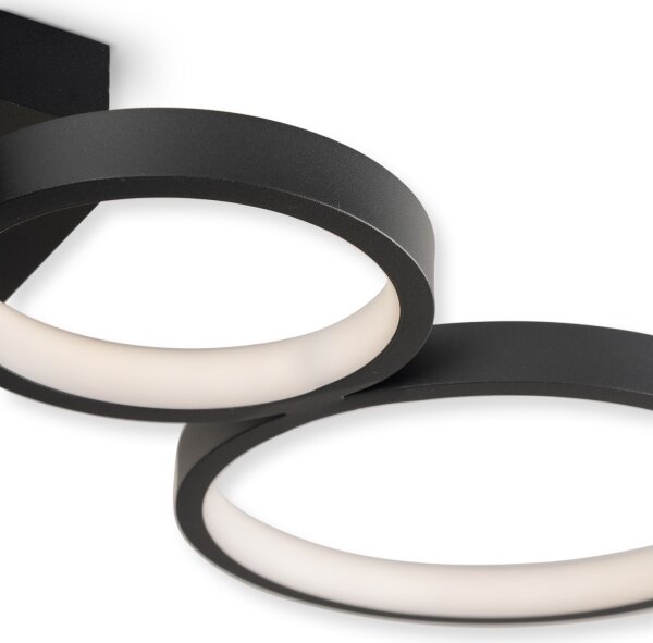 Brilagi - LED димируемо таванно осветително тяло RINGO LED/34W/230V черно + дистанционно управление