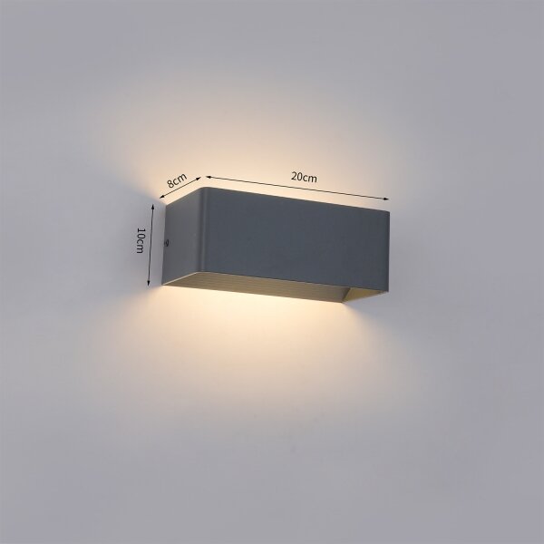 Brilagi - LED външно стенно осветително тяло DONNANI LED/7W/230V антрацит IP44
