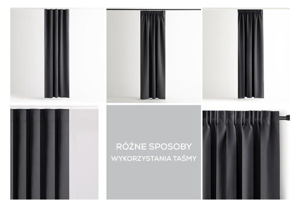 Тъмносиво dimout перде 140x245 cm Kierra – Restilo