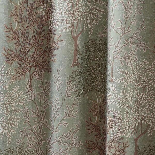 Зелени пердета в комплект от 2 бр. 117x137 cm Woodland Trees – Catherine Lansfield