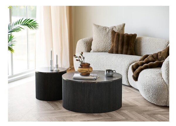 Кръгла странична масичка с плот от имитация на мрамор ø 45 cm Rota – House Nordic