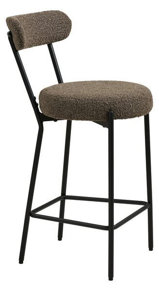 Кафяв тапициран бар стол (височина на седалката 65 cm) Badalona – House Nordic
