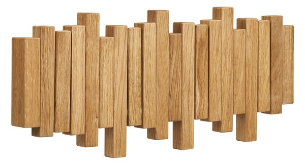 Стенна закачалка от масивен дъб в естествен цвят 3 cm Caltra – House Nordic