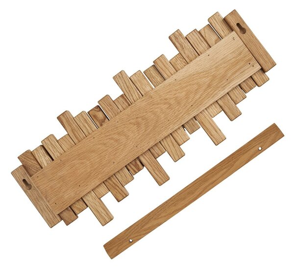 Стенна закачалка от масивен дъб в естествен цвят 3 cm Caltra – House Nordic
