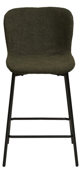 Тъмнозелен тапициран бар стол (височина на седалката 65 cm) Maceda – House Nordic