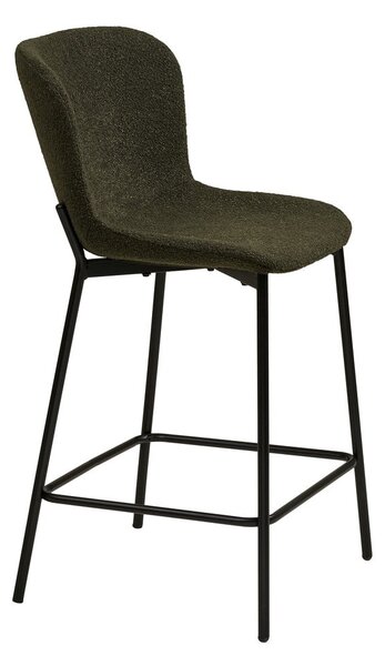 Тъмнозелен тапициран бар стол (височина на седалката 65 cm) Maceda – House Nordic