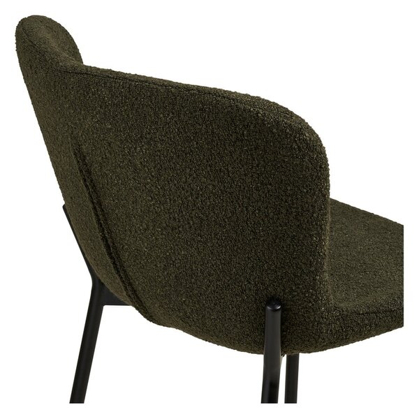 Тъмнозелен тапициран бар стол (височина на седалката 65 cm) Maceda – House Nordic