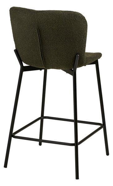 Тъмнозелен тапициран бар стол (височина на седалката 65 cm) Maceda – House Nordic